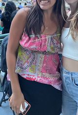 Vintage Y2K Boho Floral Bandana Pattern Tank Top Photo 0