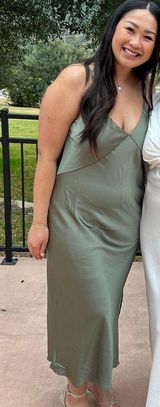 Sage Midi Slip Dress Photo 0