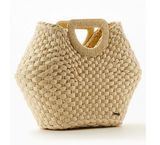 [Billabong] Natural Tan Straw Seaside Woven Top Handle Bag Beach Vacation Summer Photo 0
