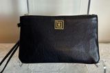 Liz Claiborne Black Leather Wristlet w/ Charger Photo 0
