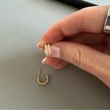 Target NWOT! Gold Double Hoop Huggie Earrings Photo 0