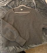 Garage Cropped Gray Sweater Photo 0