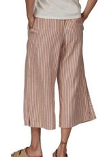 Patagonia Garden Island Pants Pinstripe Hemp Wide Leg Women’s Small Photo 0