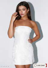 Pepper mayo eternity strapless mini dress-ivory Photo 0