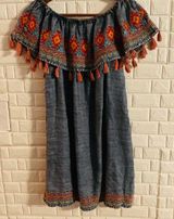 Tolani Boho western Aztec over shoulder dress Photo 0
