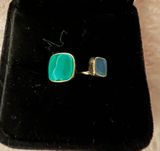 Gorgeous Ladies Golden Faux Gemstone Adjustable Statement Ring Size 7 Photo 0