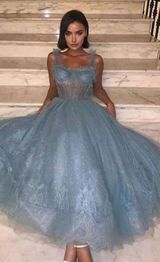 EUC Maxi Prom Dress Blue Size M Photo 0