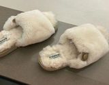 Dwarfisms Fireside Slippers Cream Plush Open-Back Slippers Photo 0