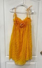FINAL PRICE NWT Yellow Seersucker Dress ( Great for Mardi Gras ) Photo 0