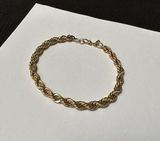 Women’s Vintage Signed Monet Gold Tone Chain Bracelet 7 1/4 Inch Photo 0