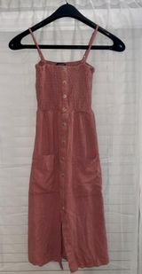 Pink Midi Dress With Pockets Photo 0