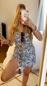 Kendall + Kylie Zebra Mini Dress Photo 0