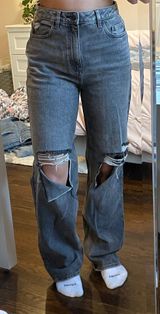 PacSun Ripped Black Boyfriend Jeans Photo 0