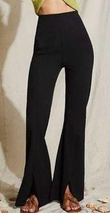Real Deal Slit pants black high waisted flare S Photo 0