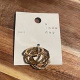 A New Day  ring goldtone rhinestones coord set New Size 8 Photo 0