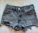 Levi’s 501 Women’s Shorts Size 24 Distressed Button Fly Photo 0
