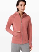 Lululemon Scuba Hoodie *Light Cotton Fleece Brier Rose Full Zip Size 4 Photo 0