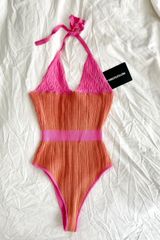 Pretty Little Thing Knit Halter Bodysuit Photo 0