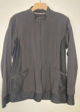 Cherokee iFlex M Scrub Jacket Charcoal Gray Uniform Warm Up Full Zip Pockets Photo 0