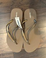 Old Navy Gold Flip Flops Photo 0