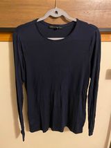 Navy Blue Long Sleeve Tee Shirt Photo 0