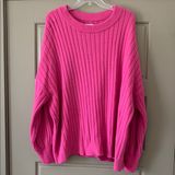 AERIE PINK SOFT FUZZY SWEATER OVERSIZED XL Photo 0