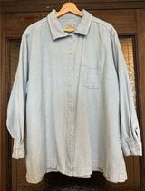 Vintage LL Bean light blue corduroy button up size 2X Photo 0
