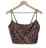NEW Summersalt The Midi Sports Bra Tank Top Caramel Riad Leopard Size 12 Photo 0