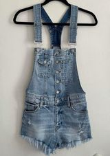 Eunina Elle Shortall XS denim jean shorts overalls Photo 0