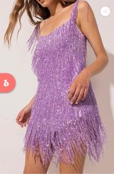 Purple Fringe Dress Photo 0