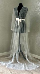 Bridal White Pearl Robe Photo 0