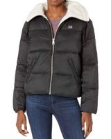 Levi’s womens Sherpa lined black puffer jacket Photo 0