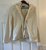 Vintage Lauren Ralph Lauren Jacket Womens Medium Off White Fleece Comfort Photo 0