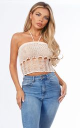 Distressed Halter Top Size L Photo 0