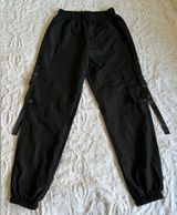 S Black Buckle Cargo Pants Photo 0