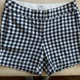 J.Crew  Gingham Navy Shorts. Size 0 Photo 0
