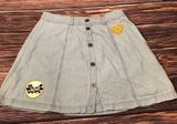 Disney parks mickey and Minnie Mouse denim jean skirt with patches size medium Photo 0