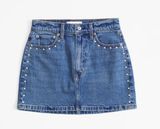Abercrombie Denim Studded Mini Skirt Photo 0