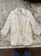 Philosophy NWOT  Women’s Open Front Blazer Tan Size Medium Photo 0