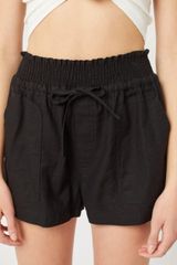 Love Tree NEW / Boutique Black Linen Casual Shorts Photo 0