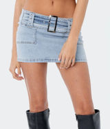 Edikted  Light Blue Denim Mini Skirt Photo 0