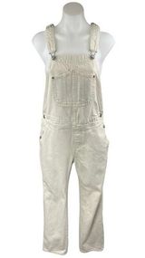 Old Navy Womens Cream Sleeveless Pocket Straight Leg Overall Jumpsuit Size 4 Photo 0