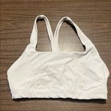 Alphalete White Racerback Strappy Sports Bra Photo 0