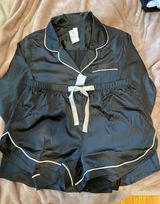 Target Black Satin Pajama Set Photo 0