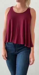 Francesca's Red Flowy Tank Photo 0