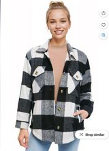 Love Tree Buffalo Plaid Sherpa Lined Shacket Photo 0