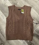 Brown Sweater Vest Size M Photo 0