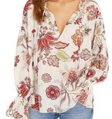 Anthropologie Sanctuary Prairie Days Smocked Long Sleeve Top Size Large Photo 0