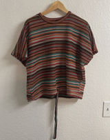 Wrangler Retro Sheer Knit Striped Top – Size M Photo 0