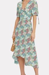 Intermix Nessa Silk Floral High-Low Dress Photo 0